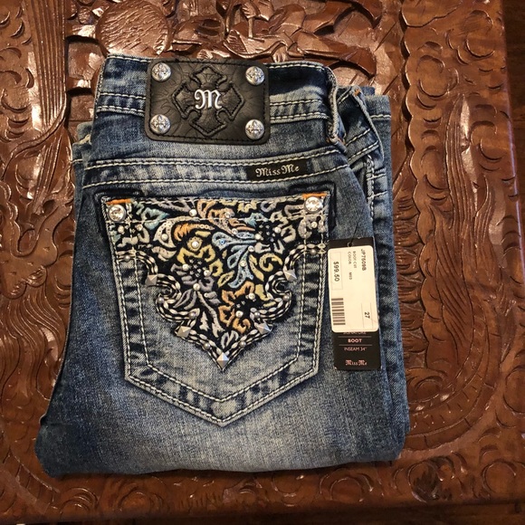 Miss Me Denim - Miss Me Boot Cut Jeans.  Size 27.  34” inseam